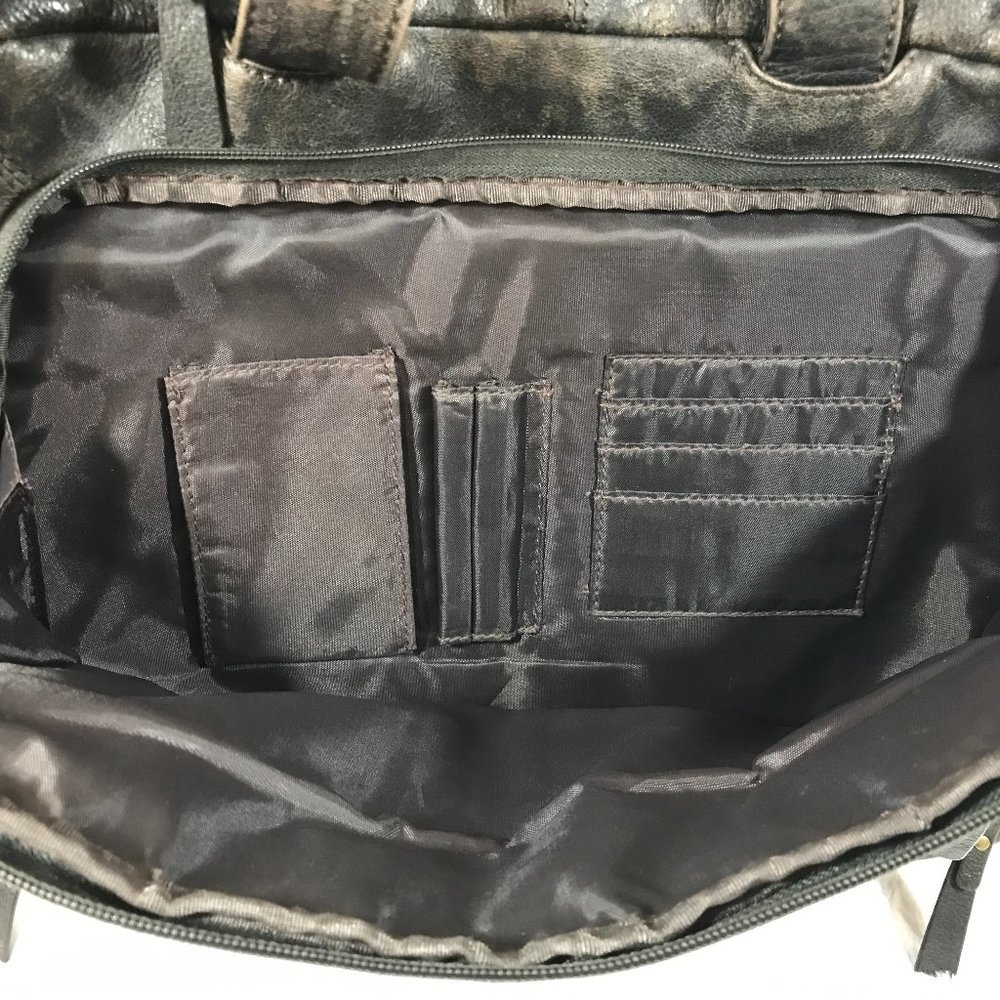 Wilsons Leather Black Rivet Distressed Leather bag - Picture 5 of 13